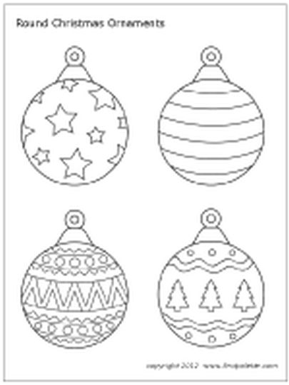 Christmas Ornament Coloring Pages part 7